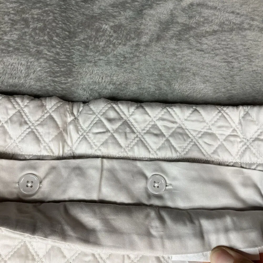 Ralph Lauren King Pillow Sham White Cotton Diamond Quilted Luxury 20x36